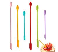 Yuannee Spatules en Silicone,6PCS Mini Spatules en Silicone Petite multifonctionnelles Cuillère Réutilisable de Maquillage en Caoutchouc pour Beauté et Cuisine et Maquillage et Faite à la Main
