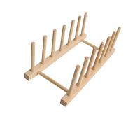 Yuannee Support en Bois pour Assiettes,Grilles Égoutoire Vaisselle Porte-Couvercles de Casseroles Égouttoir à Assiettes pour Les Tasses La Vaisselle Les Séchoirs à Livre Les Égouttoirs Les CD