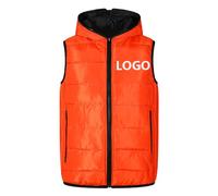 YUANOU Gilet À Capuche Personnalisé Hommes Personnalisez Votre Logo Automne Hiver Gilet en Duvet DIY sans Manches Gilet Fermeture Éclair Equipe Vêtements Personnalisés color1,XL