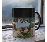 YUANOU Mug Magique Personnalisé À Changement De Chaleur avec Photo, Tasses Personnalisée Réagit À La Chaleur avec Votre Photo Préférée-Cadeau Photo Unique pour Maman, Papa, Femme et Mari 6 Photo,11oz