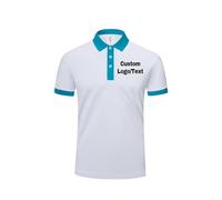 YUANOU Polo Personnalisé avec Logo Brodé pour Homme et Femme - Polo De Travail pour Entreprise, Hôtellerie et Équipe Color1,XL