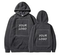 YUANOU Sweat À Capuche Personnalisé pour Couple, Ajoutez Votre Propre Photo/Texte/Logo - Pull DIY Dark Grey,S