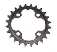 Yuanpgky 104BCD Plateau à dents étroites 22T 24T pour pédalier de vélo, design léger en acier au carbone avec rétention de chaîne améliorée et réduction du bruit (24T)