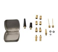 Yuanpgky 17 pièces pour valve de vélo, kit de raccord de valve de vélo, construction en métal et plastique, compatible avec ballon de football gonflable, taille standard pour