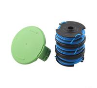 Yuanpgky 2900719 Lot de 4 cache-bobines et ligne de rechange pour tondeuses à gazon Greenworks 2101602, 2101602A - 4 m - Bleu