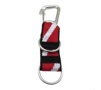 Yuanpgky Accessoire de compensateur de flottabilité : fermoir de lanière de plongée avec boucle à crochet et porte-clés, 13 cm de long, sangle de 2,5 cm de large, acier inoxydable SS316 pour SCUBA,