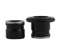 Yuanpgky Adaptateur de moyeu QR à dégagement rapide pour axe traversant pour axe avant 9-15 mm et arrière 10-12 mm avec construction en alliage d'aluminium noir (12 x 142 mm)