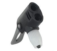 Yuanpgky Adaptateur de pompe à double tête pour pneus de vélo, clip de buse en plastique noir avec connexion US vers Royaume-Uni pour tous les modèles de vélo