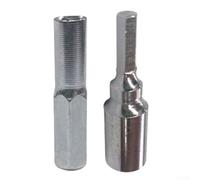 Yuanpgky Adaptateur de transducteur hexagonal magnétique, adaptateur de douille en alliage d'acier à connexion magnétique sécurisée, embouts de tournevis, 6,35 mm à 4 mm (1 lot)