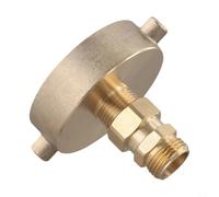 Yuanpgky Adaptateur de tuyau de bouche d'incendie 2-/2 NST/NH femelle vers 3/4 GHT mâle, raccord de connexion d'eau en laiton pour jardin et lutte contre les incendies (adaptateur droit)