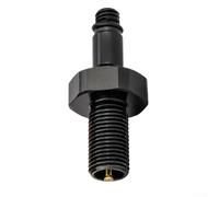 Yuanpgky Adaptateur de valve à air 7075 en alliage d'aluminium pour amortisseurs à piston IFP, longueur 34 mm, filetage 7,6 mm/5 mm, léger 4,3 g, compatible avec pompes à air (noir)