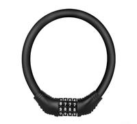 Yuanpgky Antivol portable à combinaison à 4 chiffres, câble antivol résistant aux intempéries en alliage de zinc pour vélo, moto, scooter, équipement de plein air - Noir (noir)
