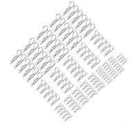 Yuanpgky Assortiment de 100 épingles à cheveux en acier au carbone galvanisé pour tracteurs, machines, remorques, tondeuses à gazon et fixation industrielle - M1 × 17 mm à M2,5 × 45 mm