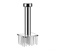Yuanpgky Attendrisseur de viande en acier inoxydable 304 avec rebond automatique pour bœuf, porc, poulet, créant des canaux pour une absorption rapide de la marinade, rouille (aiguille carrée-28)