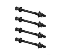 Yuanpgky Axe arrière pour moyeu de vélo 145 mm 3/8" pour multi-vitesses, essieu conique en acier compatible avec tambour à billes standard, noir (145 mm rearx4)