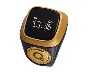 Yuanpgky Bague de comptage électronique numérique Tasbeeh Tasbih Compteur Perles IQibla Smart Zikr Bague Louange Tasbeeh pour prière musulmane Golf Scoring (20 mm noir)