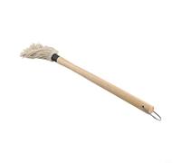 Yuanpgky Balai à badigeonner avec 6 têtes de rechange, manche en bois, brosse à sauce barbecue pour griller, passe au lave-vaisselle, outil de badigeonnage compatible avec steak et volaille (A)