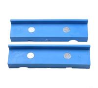 Yuanpgky Bande de protection magnétique pour étau d'établi - Patins antidérapants avec design multi-rainures pour pièces en acier, aluminium, cuivre et bois - Matériau PU bleu