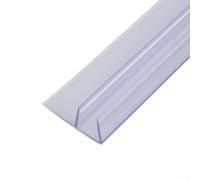 Yuanpgky Bande d'étanchéité latérale type F pour porte de douche coulissante sans cadre, 2 x 0,5 m en PVC transparent étanche avec solide (10 mm)