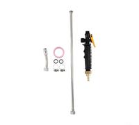 Yuanpgky Barre de pulvérisation de rechange pour tuyau d'arrosage, cannelure en laiton de 1,9 cm avec baguette en acier inoxydable et poignée en caoutchouc, buse réglable pour arroser les plantes et