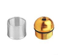 Yuanpgky Base de canne à pêche pour support de canne à pêche en alliage d'aluminium, capuchon arrière portable, compatible avec plusieurs tailles de canne, 1,74 à 2,09 cm de diamètre, finition givrée