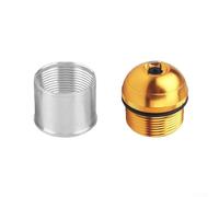 Yuanpgky Base de canne à pêche pour support de canne à pêche en alliage d'aluminium, capuchon arrière portable, compatible avec plusieurs tailles de canne, 1,74 à 2,09 cm de diamètre, finition givrée