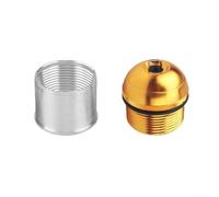 Yuanpgky Base de canne à pêche pour support de canne à pêche en alliage d'aluminium, capuchon arrière portable, compatible avec plusieurs tailles de canne, 1,74 à 2,09 cm de diamètre, finition givrée