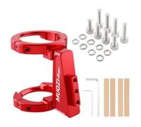 Yuanpgky Bloc de support pliable pour vélo en alliage d'aluminium compatible avec les tubes avant pliables de 50 à 59 mm de diamètre, comprend 8 vis, (rouge)