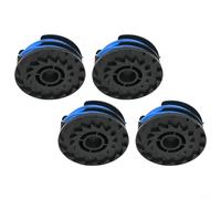 Yuanpgky Bobine de rechange et couvercle pour débroussailleuse électrique avec fil Bauer 20115E-B, ligne en nylon double épaisseur de 1,65 mm, 8,2 m, noir + (bobine x 4)