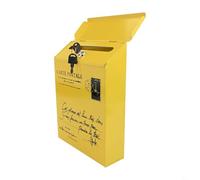 Yuanpgky Boîte aux lettres murale vintage pour extérieur, boîte aux lettres rustique en fer avec serrure, boîte aux lettres étanche pour un rangement sécurisé du courrier, convient aux journaux et