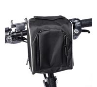 Yuanpgky Boîte de rangement étanche pour vélo électrique et scooter électrique - Tissu Oxford durable avec fermeture éclair thermoscellée, 21,5 x 15 x 9,5 cm, noir (sac avant)