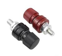 Yuanpgky Bornier de soudeur pour batterie au lithium M6/M8/M10 - 2 connecteurs à clip d'alimentation, courant nominal 100 A, tension de 0 à 380 V, câble isolé rouge et noir (M6)