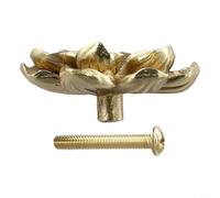 Yuanpgky Bouton de placard en laiton avec motif 3D élégant pour tiroir, commode, armoire ou cuisine, diamètre supérieur de 45 mm