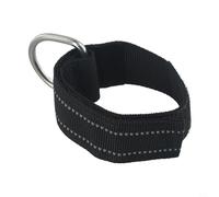 Yuanpgky Bracelet de plongée réglable avec anneau en acier inoxydable D pour fixation sécurisée du cordon, compatible avec équipement de plongée, matériau rouge/noir (noir)