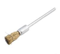 Yuanpgky Brosse métallique en acier inoxydable pour outils rotatifs - Roue de polissage abrasive montée avec tige de 6 mm, torche ou tête plate, ébavurage et nettoyage pour métal, (c)
