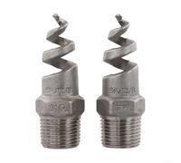 Yuanpgky Buse d'atomisation en spirale en acier inoxydable pour le nettoyage industriel et l'élimination de la poussière, design rotatif anti-encrassement, angle de pulvérisation de 120°, 42 x 13 mm