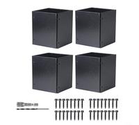 Yuanpgky Cache-poteau réglable en acier inoxydable pour clôture, boîte aux lettres, garde-corps de terrasse | Convient aux poteaux carrés ou rectangulaires en bois de 8,4 cm à 15,2 cm | Imperméable