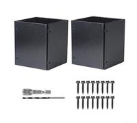 Yuanpgky Cache-poteau réglable en acier inoxydable pour clôture, boîte aux lettres, garde-corps de terrasse | Convient aux poteaux carrés ou rectangulaires en bois de 8,4 cm à 15,2 cm | Imperméable