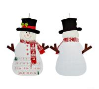 Yuanpgky Calendrier de l'Avent mural en feutre Père Noël, décoration festive pour porte de cheminée, porte ou décoration murale (C)