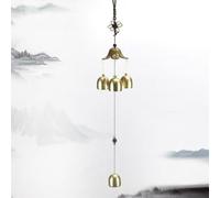 Yuanpgky Carillon à vent Feng Shui Bagua à 3 cloches - Décoration d'extérieur à suspendre avec construction en alliage pour cour et terrasse (b)