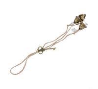 Yuanpgky Carillon éolien de sorcière avec 3 cloches pour la protection de la maison et le nettoyage à l'énergie négative, matériau en fer pour intérieur et extérieur, 40 cm de longueur (A et A)