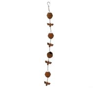 Yuanpgky Chaîne de pluie exquise en forme d'abeille pour gouttières | Inverseur d'eau de pluie en fer de 117 cm avec finition antirouille | Compatible avec les tuyaux de descente, jardin, cour et