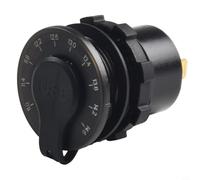 Yuanpgky Chargeur de voiture 12 V double USB 4,8 A à charge rapide avec voltmètre numérique LED, design étanche pour voiture, bateau, VTT, moto, SUV