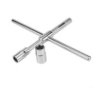 Yuanpgky Clé à molette étendue à quatre voies pour pneus de voiture - Ensemble de clés robustes en alliage d'acier de 17/19/21/23 mm avec poignée antidérapante et design télescopique pour une roue