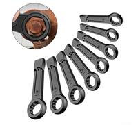 Yuanpgky Clé à tuyau, clé droite robuste de 24 à 60 mm pour une utilisation automobile et industrielle, forgée à partir d'acier à haute teneur en carbone avec dureté HRC62, phosphatée (38 mm)