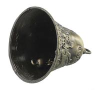 Yuanpgky Cloches en laiton de style antique pour le suivi des animaux, carillon éolien en alliage de zinc pour décoration de maison, jardin, 6 x 6 cm