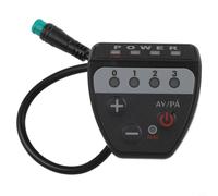 Yuanpgky Compteur d'affichage LED avec connecteur 5 broches pour vélo électrique et scooter 36 V 48 V IP65 étanche ABS noir avec indicateur de niveau de batterie et indicateur de vitesse