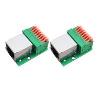 Yuanpgky Connecteur RJ45 8P8C femelle sans soudure avec adaptateur de câblage rapide 8 broches pour Ethernet CAT5e/CAT6 - PCB compact avec blindage, ressort sans vis
