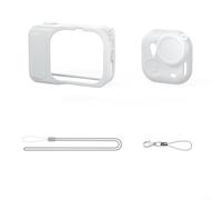 Yuanpgky Coque de protection en silicone souple pour Insta360 Go Ultra, housse de caméra d'action avec cordon, légère et résistante aux chocs contre les rayures (gris)