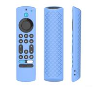 Yuanpgky Coque en silicone pour télécommande Fire TV-Stick 4K, légère et résistante aux chocs, avec prise en main antidérapante, accès facile aux boutons (bleu lumineux)